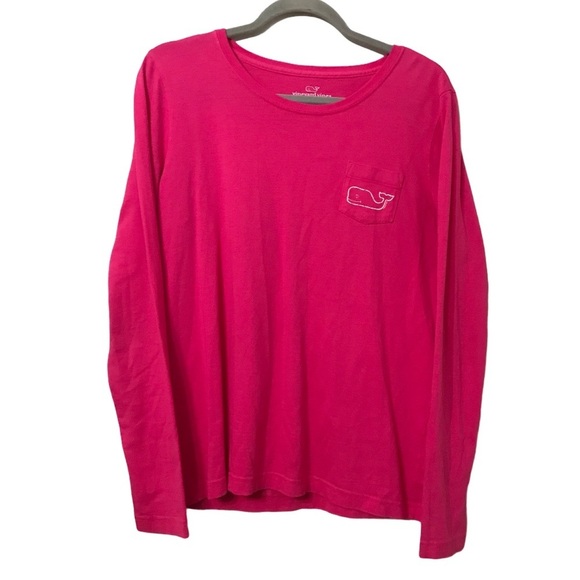 VINEYARD VINES HOT PINK LONG SLEEVE SHIRT SIZE M - Picture 1 of 9